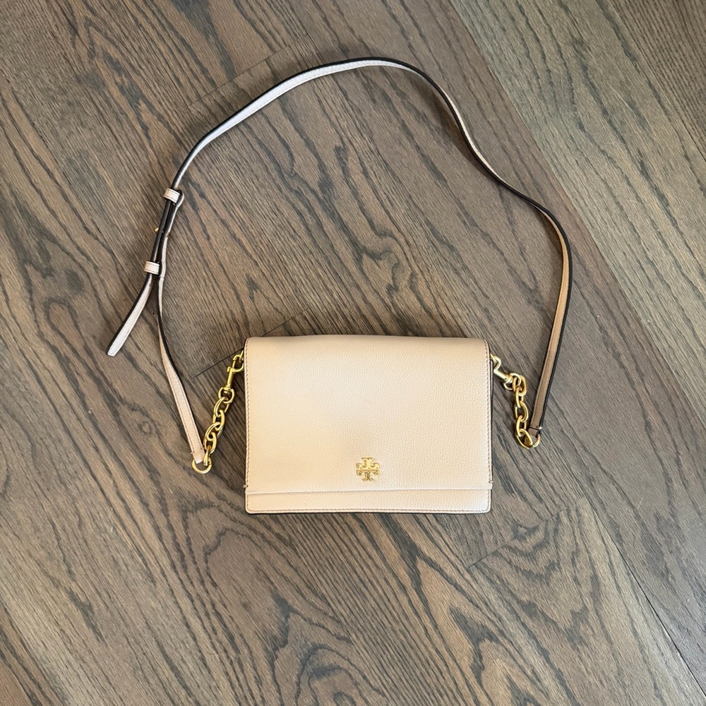 Tory Burch Nude Leather Crossbody Bag